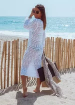Bohosita : robe bohème Akkar Sand Coachella blanche crochet