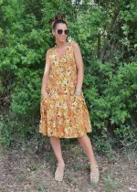 Bohosita : robe bohème Joy Dress Addict fleurie orange