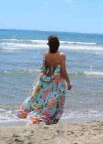 Bohosita : robe bohème Kriwil Sand Coachella fleurie rose