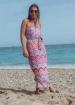 Bohosita : robe bohème U132 K-Design rose imprimée