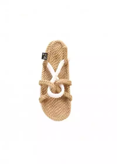 Bohosita : sandales tendance bohème MM Nomadic State of Mind corde unie beige