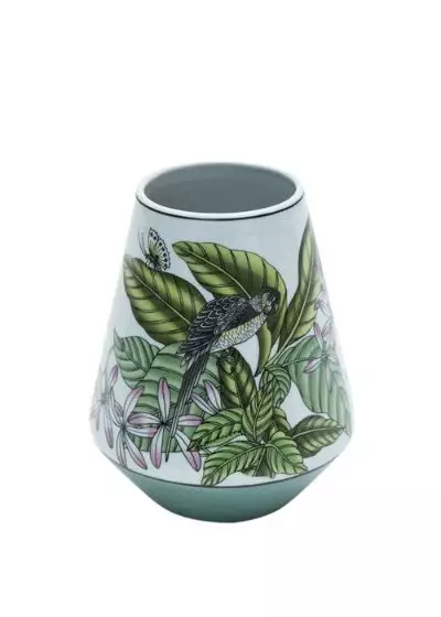 Bohosita : vase tendance bobochic Parrot Byroom porcelaine fleuri