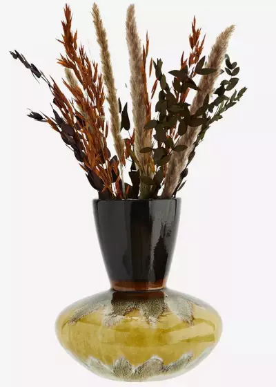 Bohosita : vase bohème Parrot Byroom grès jaune