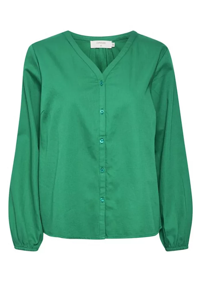 Bohosita : blouse tendance bohème Mirna Cream unie vert coton