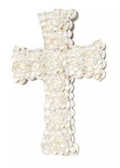 Bohosita : croix en coquillage tendance bohème Palawan Bazar Bizar taille M