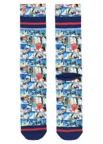 Bohosita : chaussette mi-haute homme fashion Ski Cities XPOOOS imprimée motifs