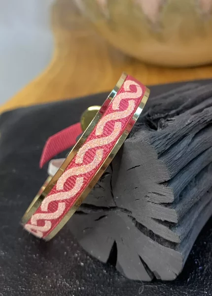 Bohosita : bracelet jonc unique femme rose bonbon 6mm Les Interchangeables